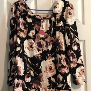 Pinkblush floral sweater